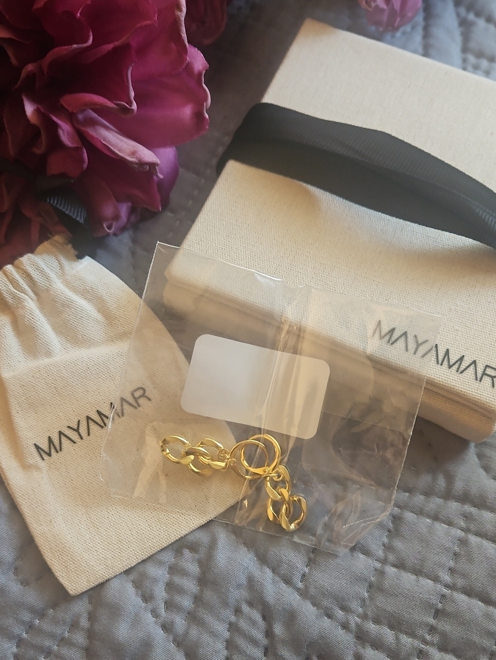 GIFT with $75 Purchase INVICTA Mayamar Gold Tone Drop Earrings NEW